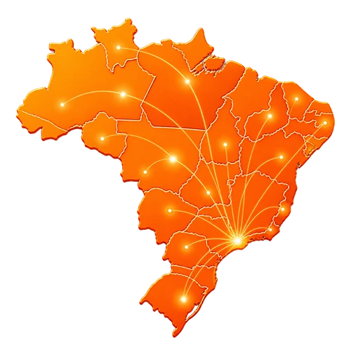 Mapa do Brasil - atendimento Univet em todo o Brasil